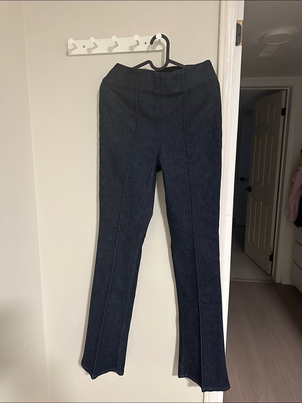 SPANX Dark Blue Flare Jeans Wide Leg